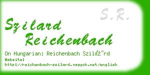 szilard reichenbach business card